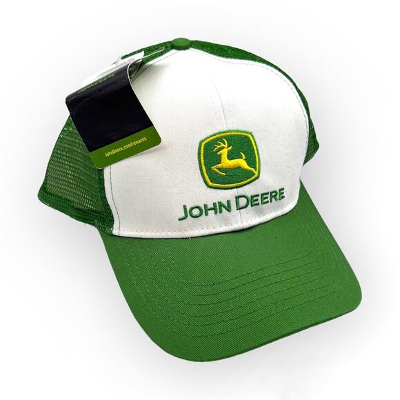 John Deere Moline Green White Mesh Back Baseball Hat Men’s Size 0 - Picture 1 of 5